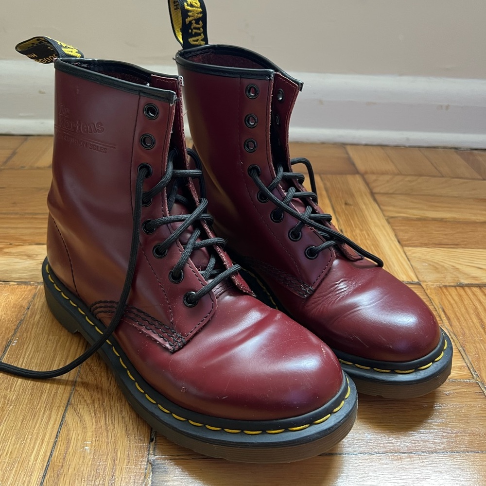 1460 Smooth Leather Dr. Martens in Cherry Size 8